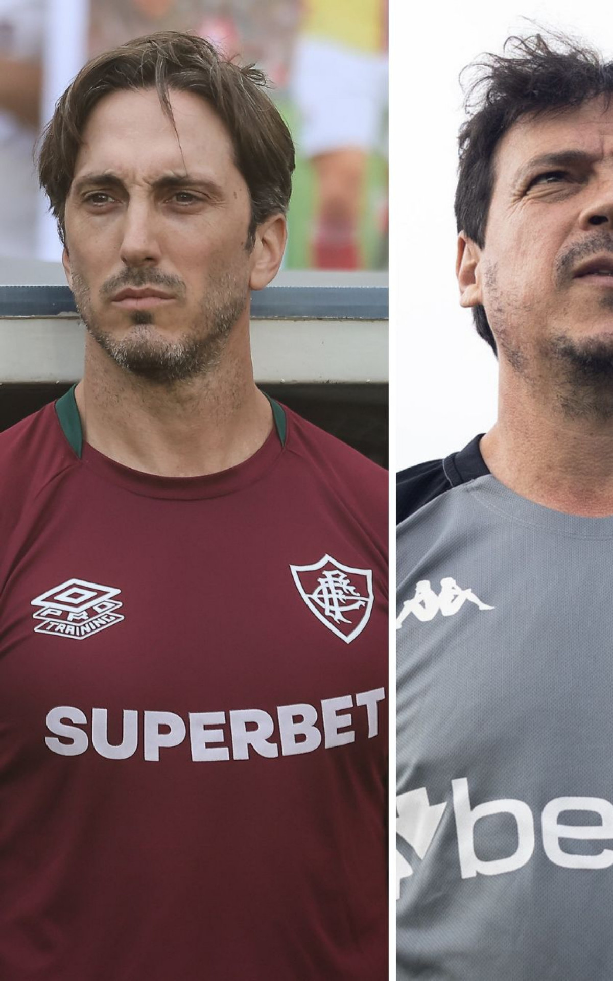 Zubeld&iacute;a e Diniz s&atilde;o os t&eacute;cnicos de Fluminense e Vasco, respectivamente - Fotos: Lucas Mer&ccedil;on/Fluminense e Matheus Lima/Vasco