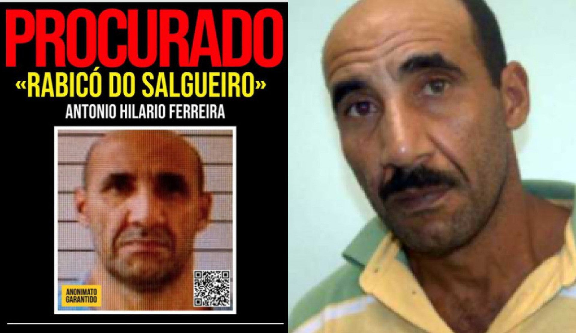Antônio Ilário Ferreira, o Rabicó, segue foragido da Justiça - Reprodução
