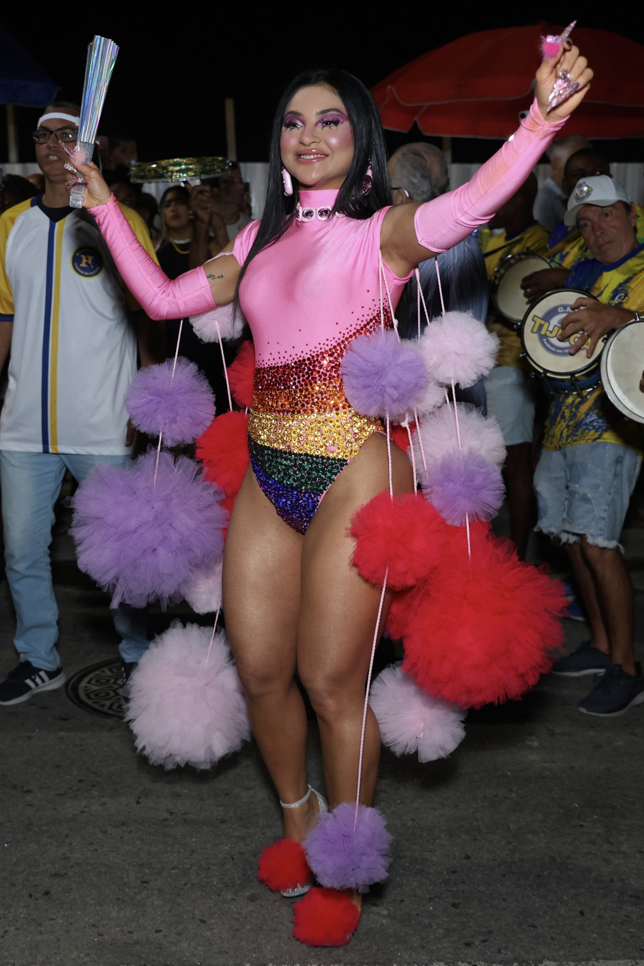 Mileide Mihaile homenageou a comunidade LGBTQIA+ no ensaio de rua da Unidos da Tijuca  - Roberto Filho/Brazil News 