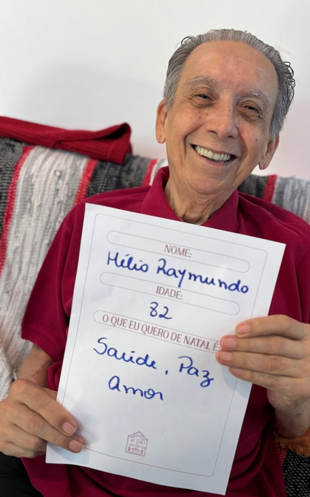 Moradores do Retiro dos Artistas contam o que gostariam de ganhar neste Natal - Reprodução/Instagram