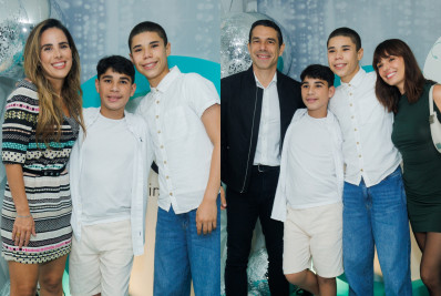 Wanessa Camargo encontra Marcus Buaiz e Isis Valverde em formatura do filho