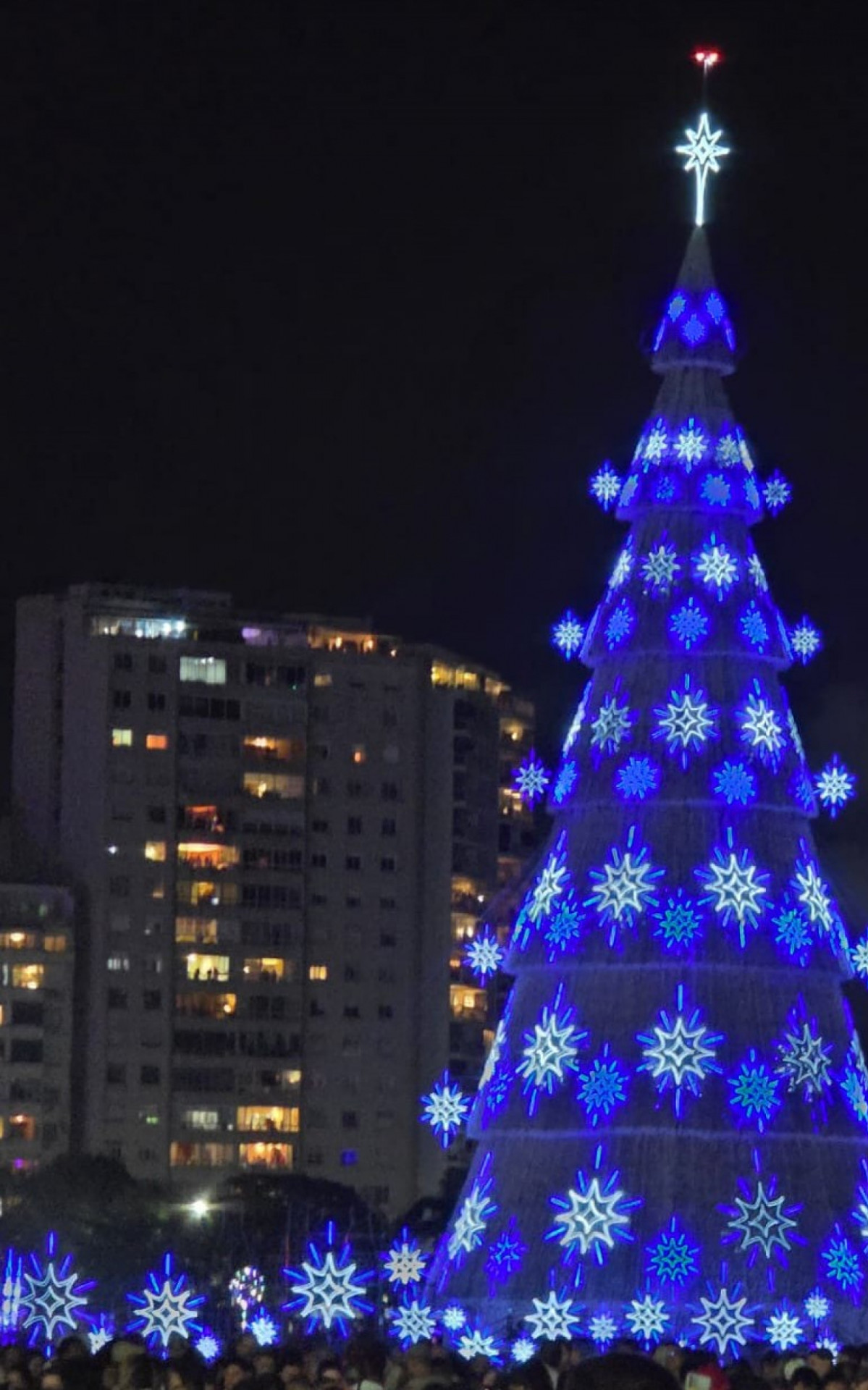 &Aacute;rvore de Natal flutuante em Botafogo - coluna