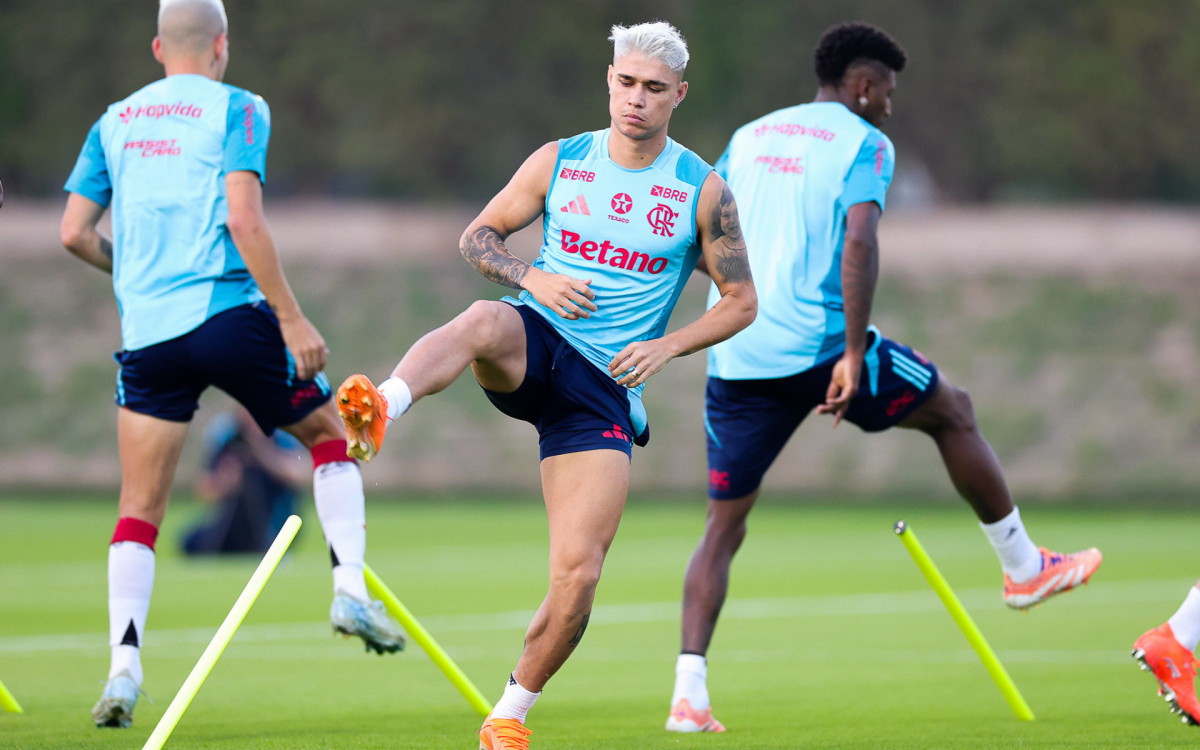 Luiz Araújo em treino do Flamengo