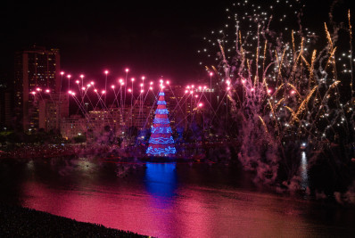 Pioneira e recordista, Árvore de Natal da Lagoa ganha concorrência