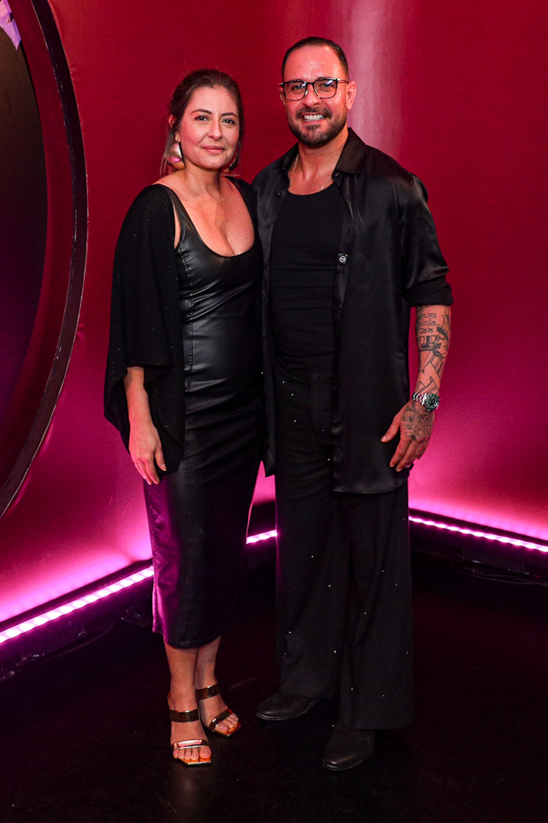 Diogo Nogueira e a irmã Clarisse no lançamento da turnê 