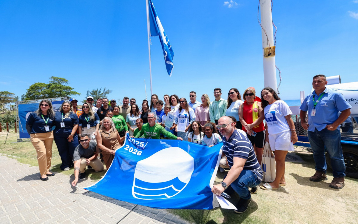 Saquarema hasteia Bandeira Azul em Itaúna, Prainha e Praia da Vila