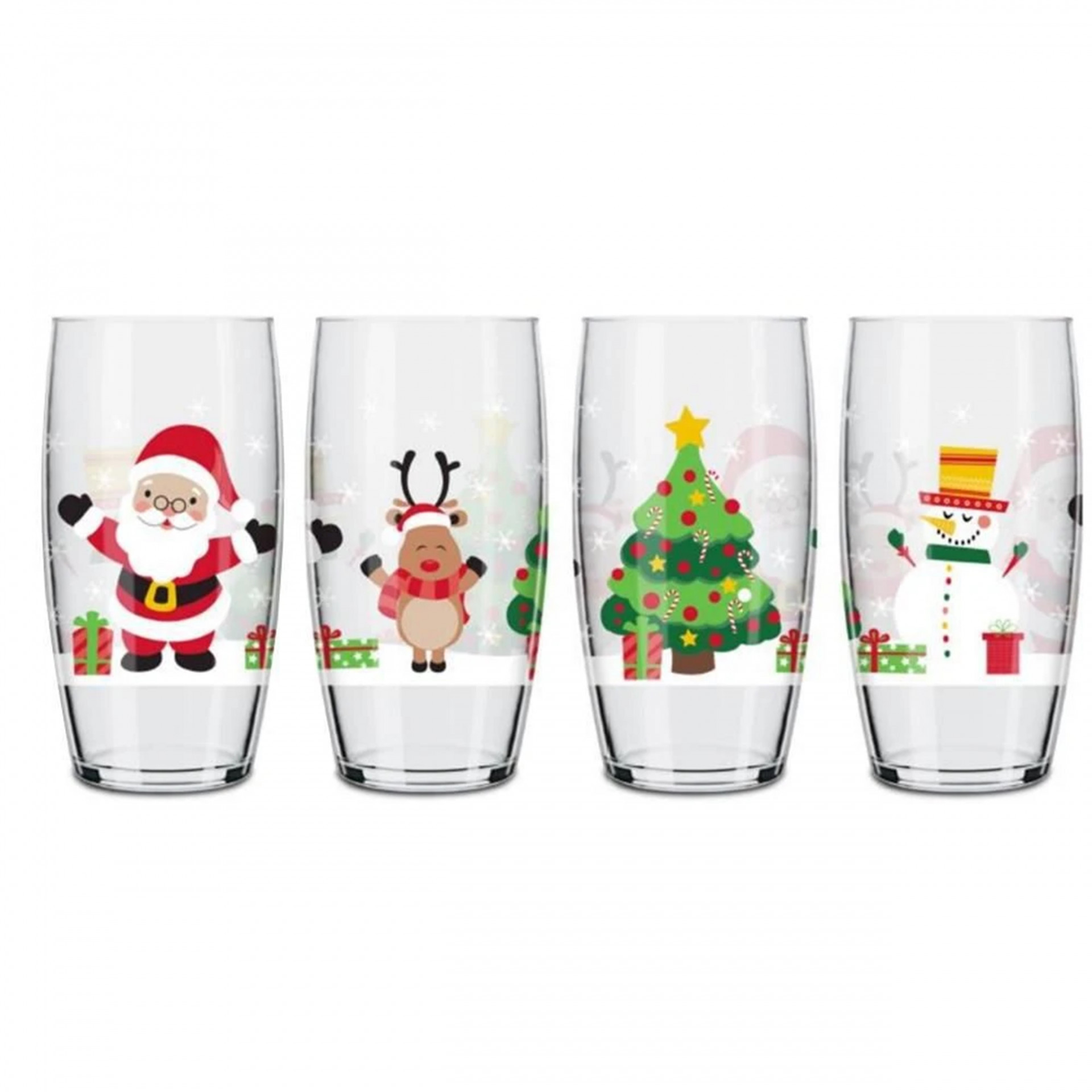 Copo Long Drink Oca Decorado Natal 300ml  - Divulgação