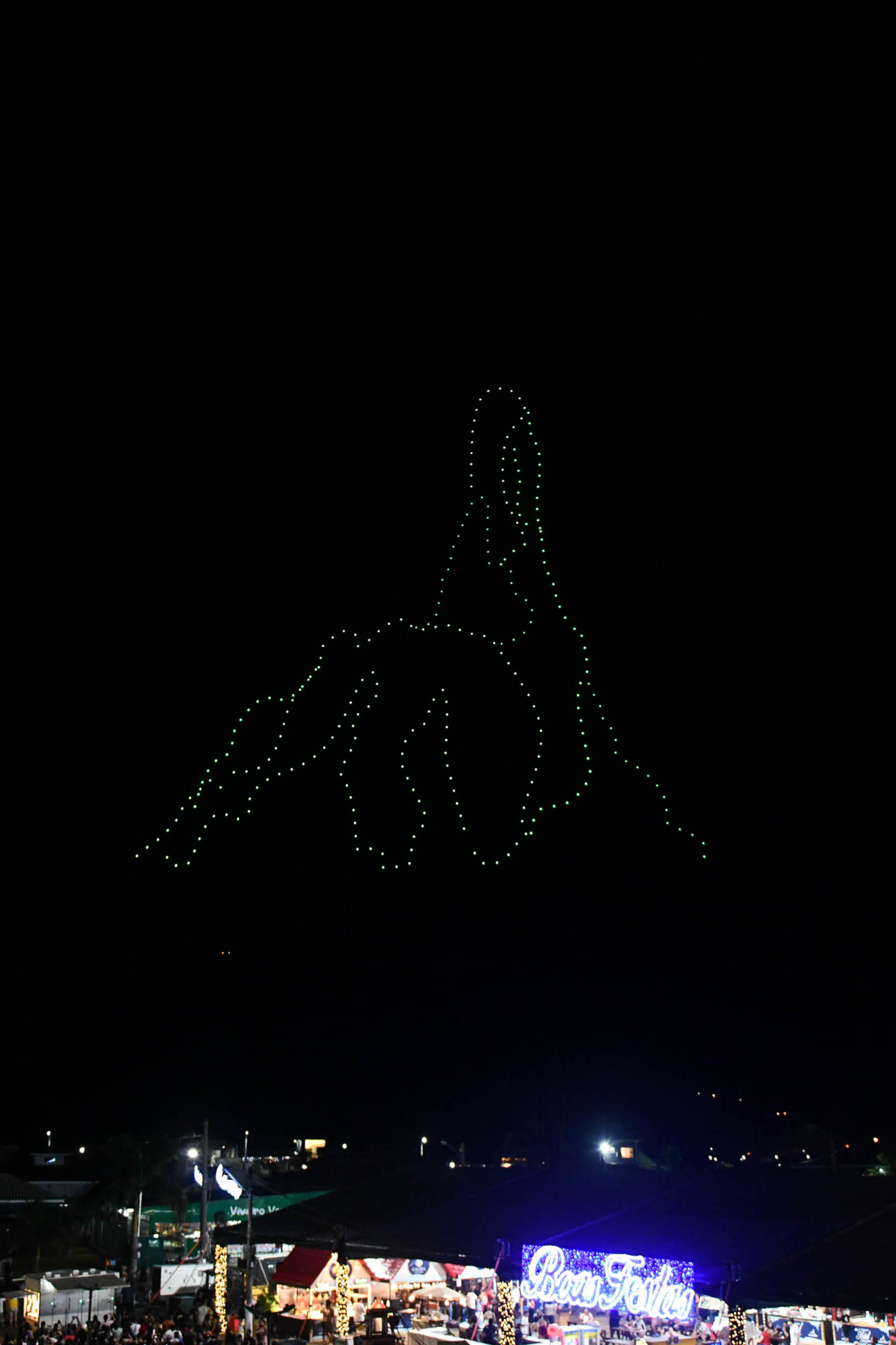 Show de drones iluminou o céu de Guapimirim