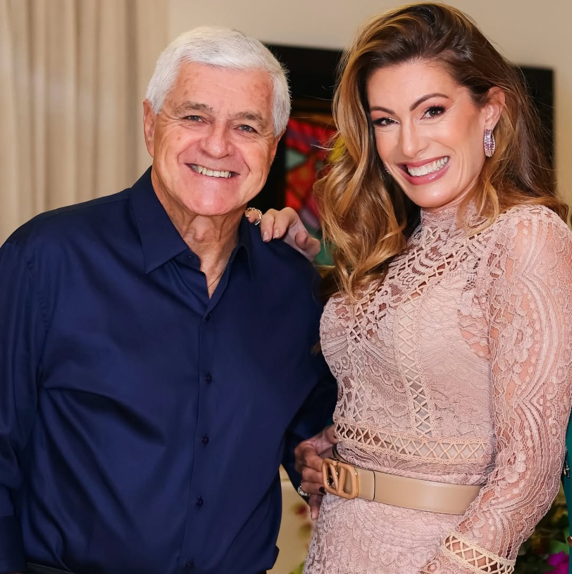 Manoel Batista de Lima com a filha, Elaine Mickely - Reprodução/Instagram