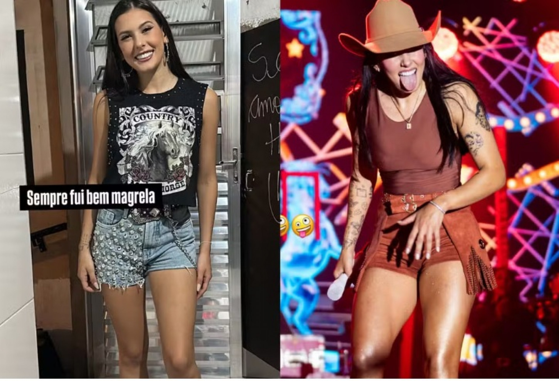 Antes e depois de Ana Castela - Reprodução / Instagram