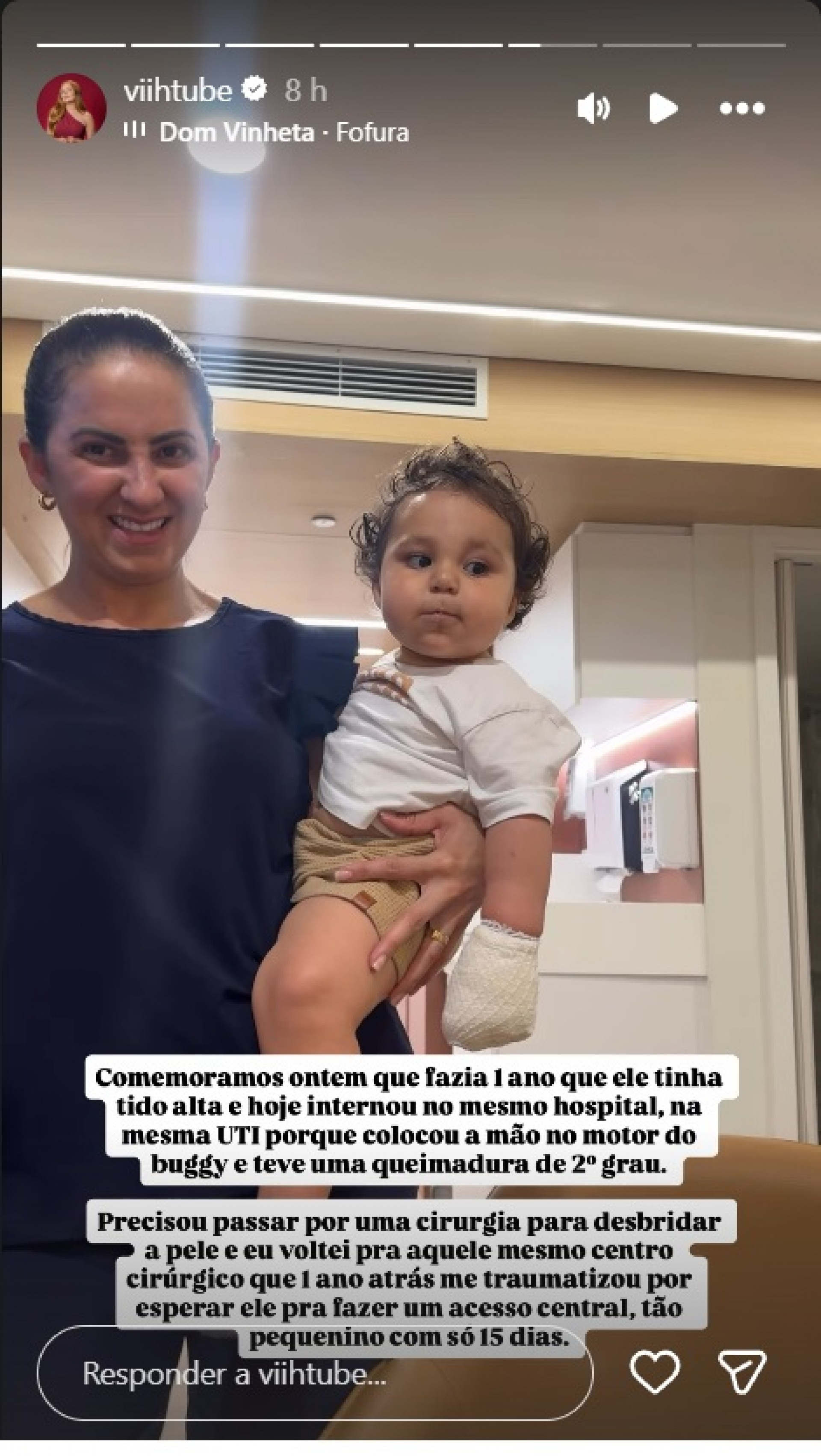 Ravi se alimenta após a cirurgia - Reprodução / Instagram