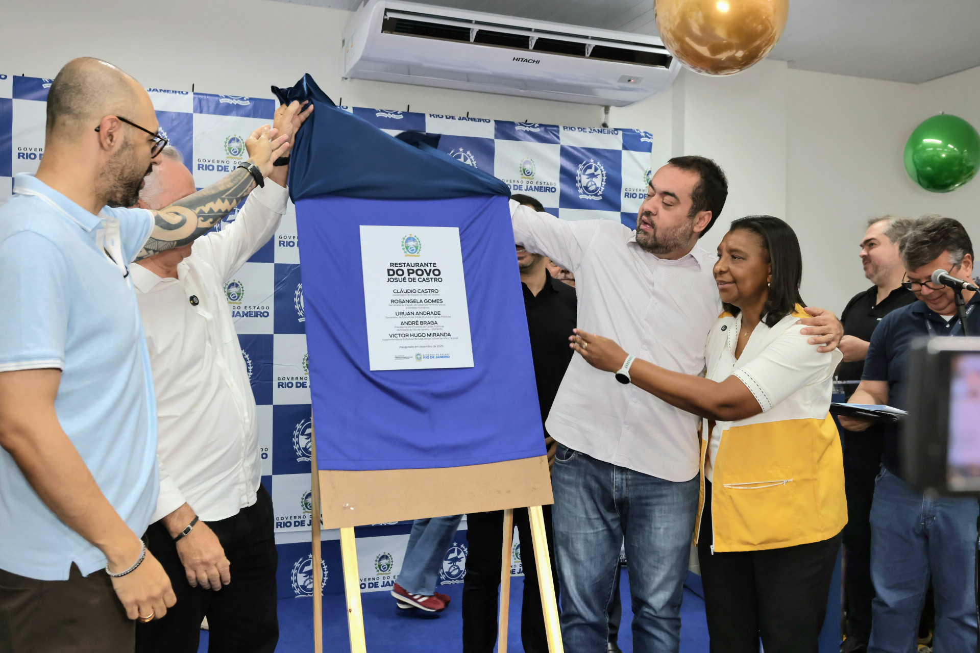 Inauguração do Restaurante do Povo Josué de Castro contou com a presença de Cláudio Castro - Divulgação/ Governo do Rio/ Marcelo Regua