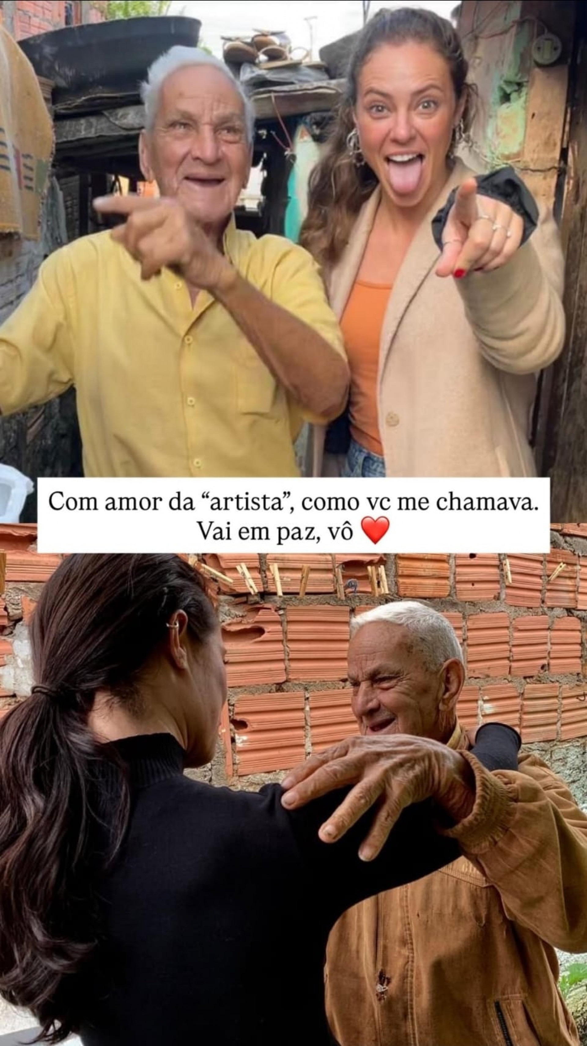 Paolla Oliveira prestou homenagem ao avô em suas redes sociais - Reprodução / Instagram