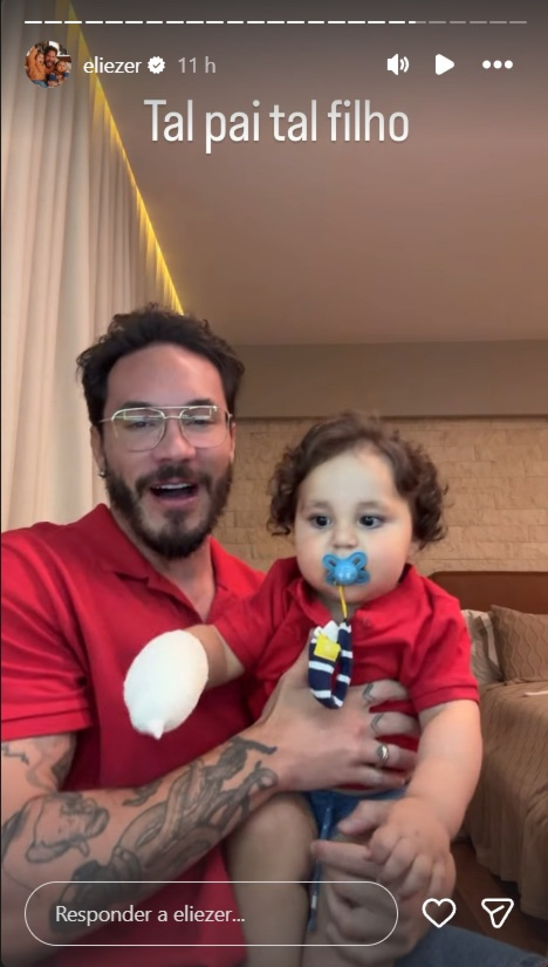 Eliezer e Ravi combinando na roupa - Reprodução / Instagram