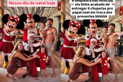 Eliezer e Viih Tube explicam o motivo de Lua não parecer feliz nas fotos com o Papai Noel 