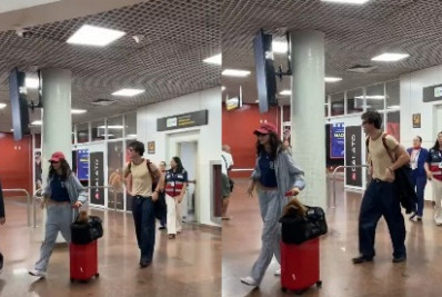 Vídeo! Bruna Marquezine e Shawn Mendes desembarcam em Maceió