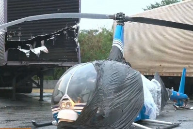Helicóptero da Band sofre pane e faz pouso de emergência em Guarulhos