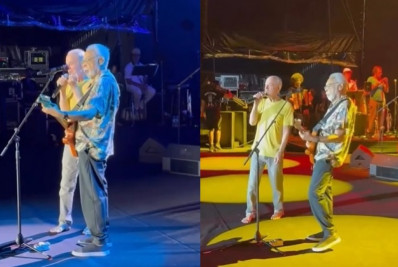 Réveillon: Gilberto Gil e Ney Matogrosso fazem passagem de som em Copacabana