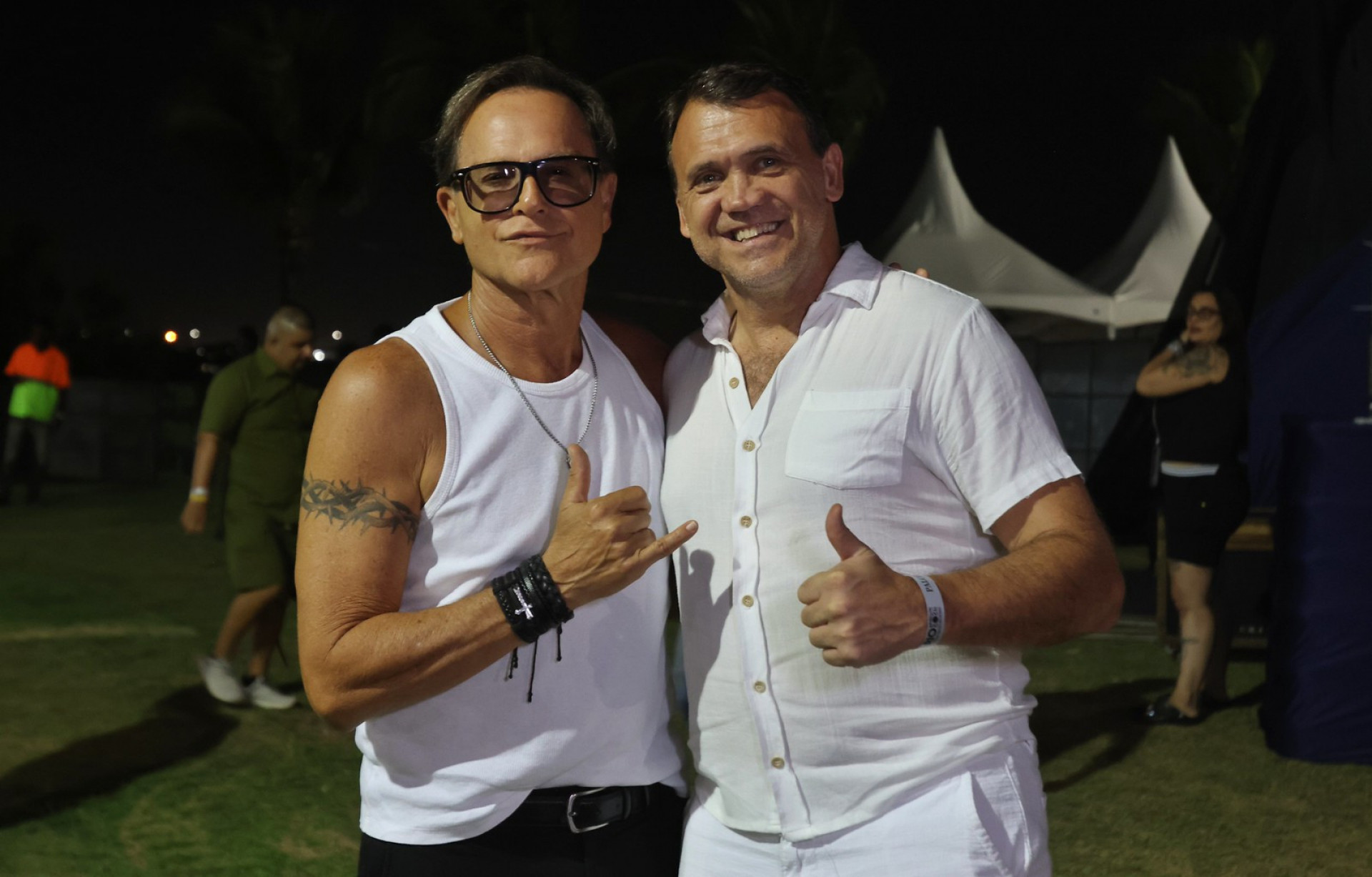 Sylvinho Blau Blau e Petkovic no Piscinão de Ramos - Marcelo Martins / Riotur