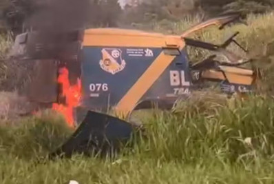 Criminosos explodem carro-forte em tentativa de assalto no interior de SP