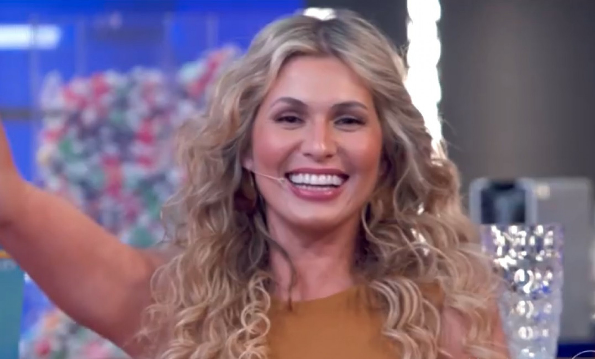 Lívia Andrade durante o 'Domingão' - Reprodução de vídeo / TV Globo