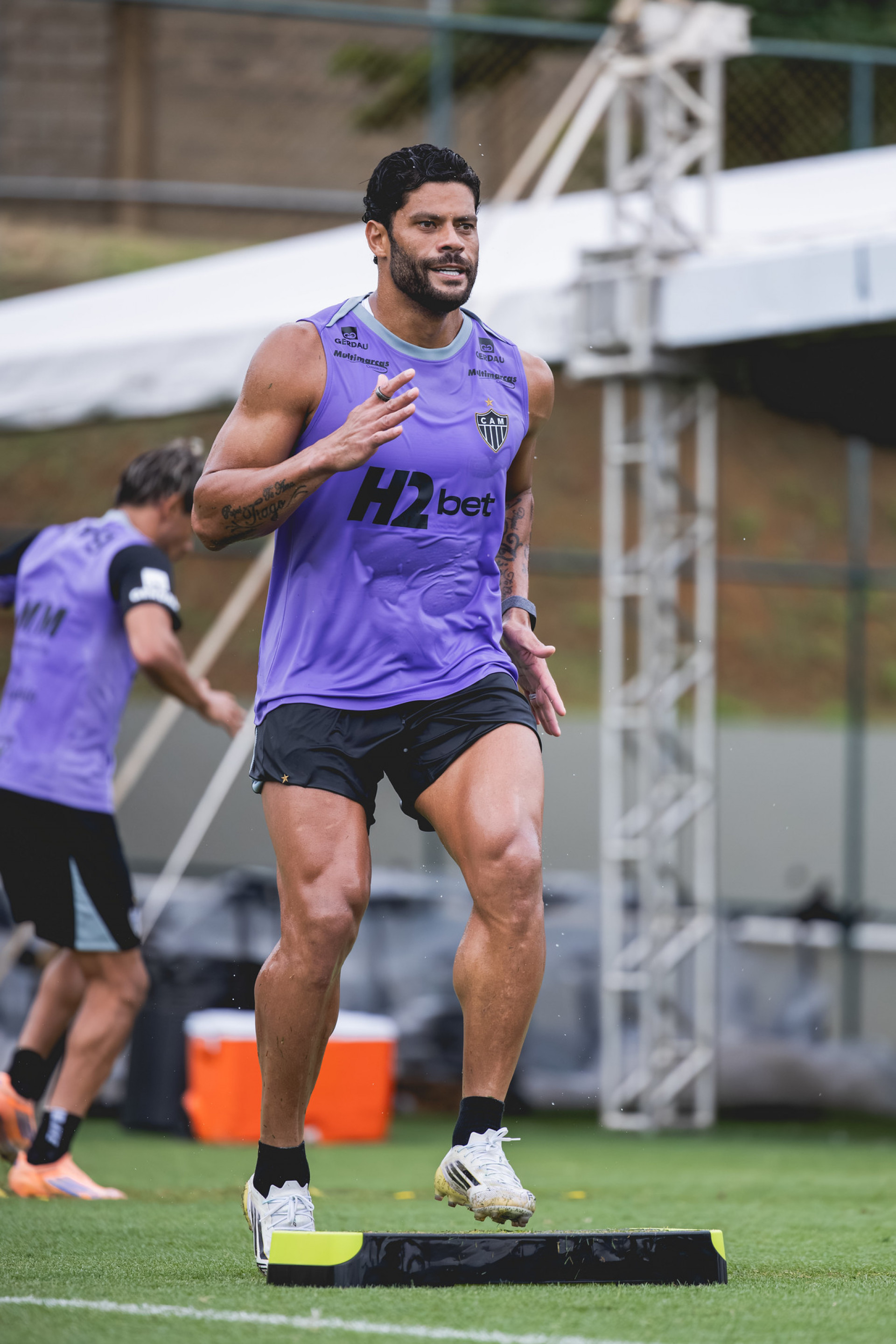 Hulk em treino do Atlético-MG