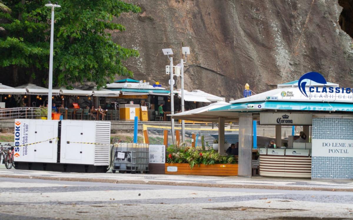 Geradores da Light na região de Copacabana e Leme