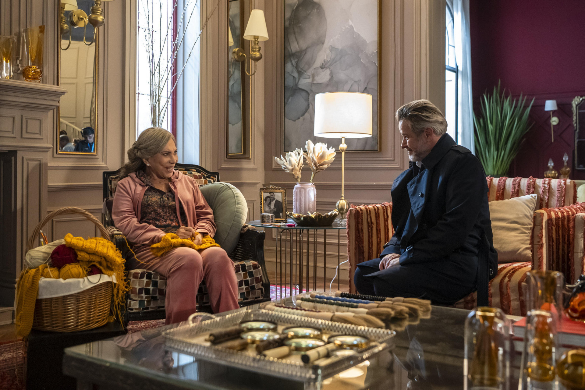 Josefa (Arlete Salles) e Ferette (Murilo Benício) - Divulgação / TV Globo