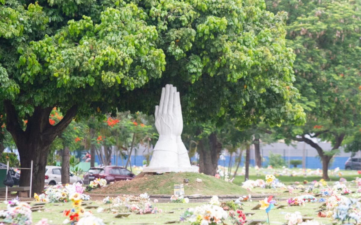 Silvânia foi sepultada no Cemitério Jardim de Mesquita - Érica Martin/Agência O DIA