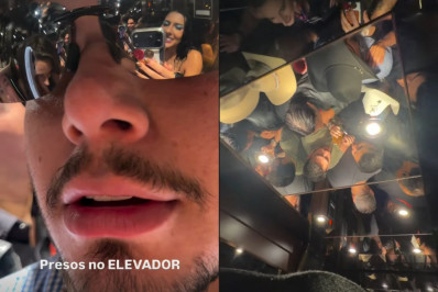 Ana Castela, amigos e equipe ficam presos no elevador de navio