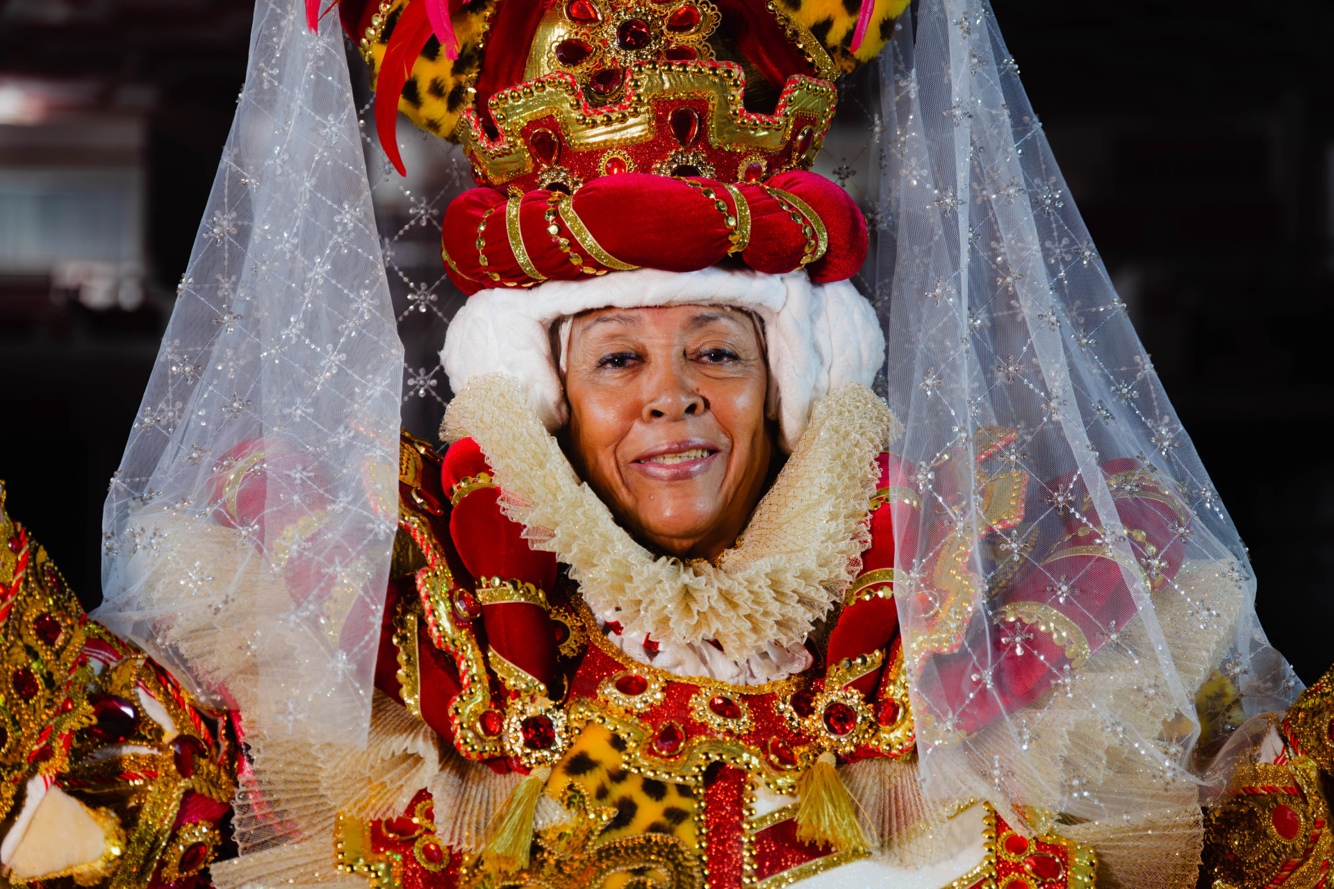 Tia Glorinha não escondeu a emoção - Ygor Gusmão / GRES Acadêmicos do Salgueiro