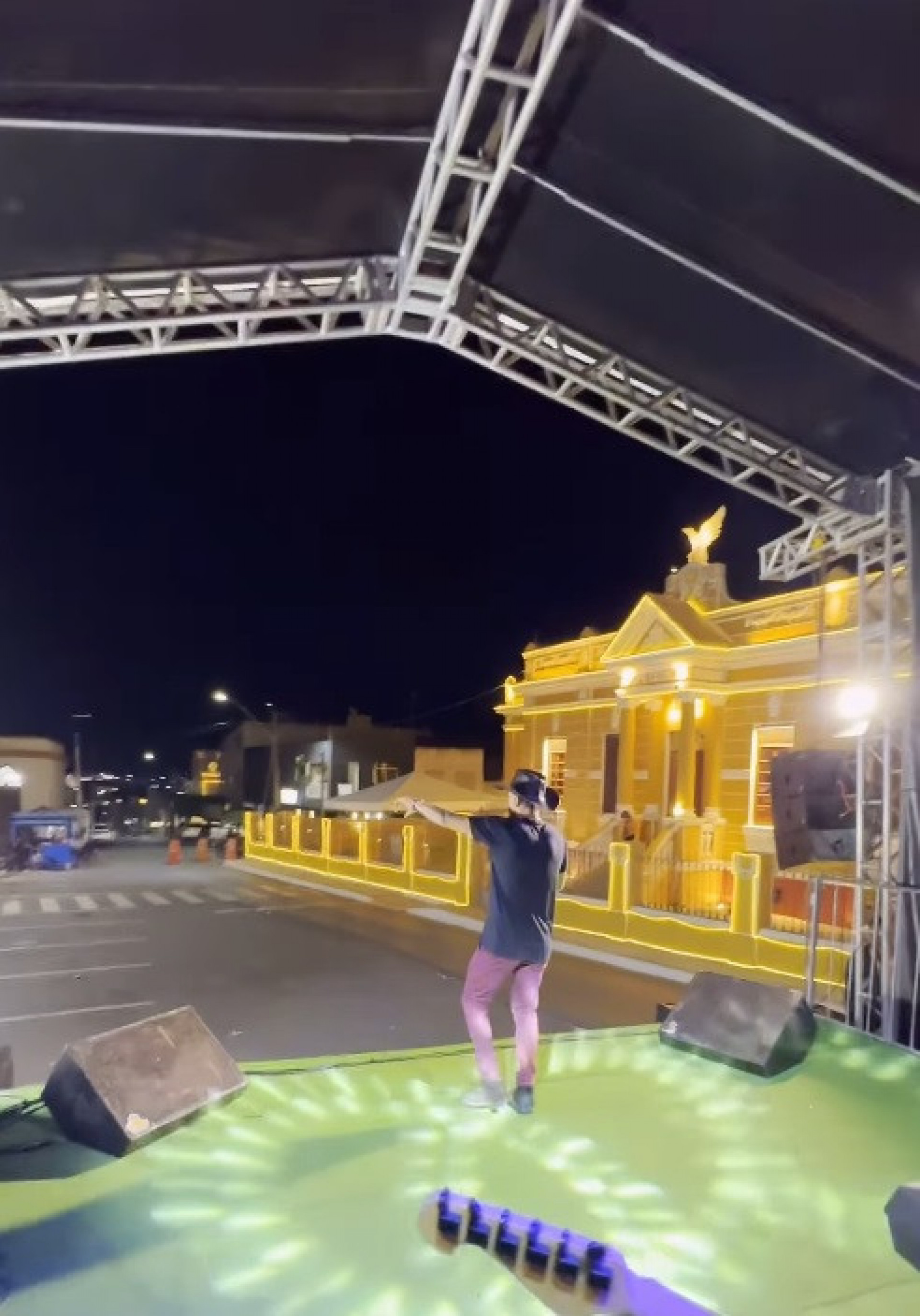 Vídeo mostra plateia vazia em show gratuito, realizado em Lagarto, Sergipe - Reprodução / Instagram