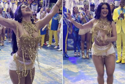 Mileide Mihaile brilha em festa de 94 anos da Unidos da Tijuca