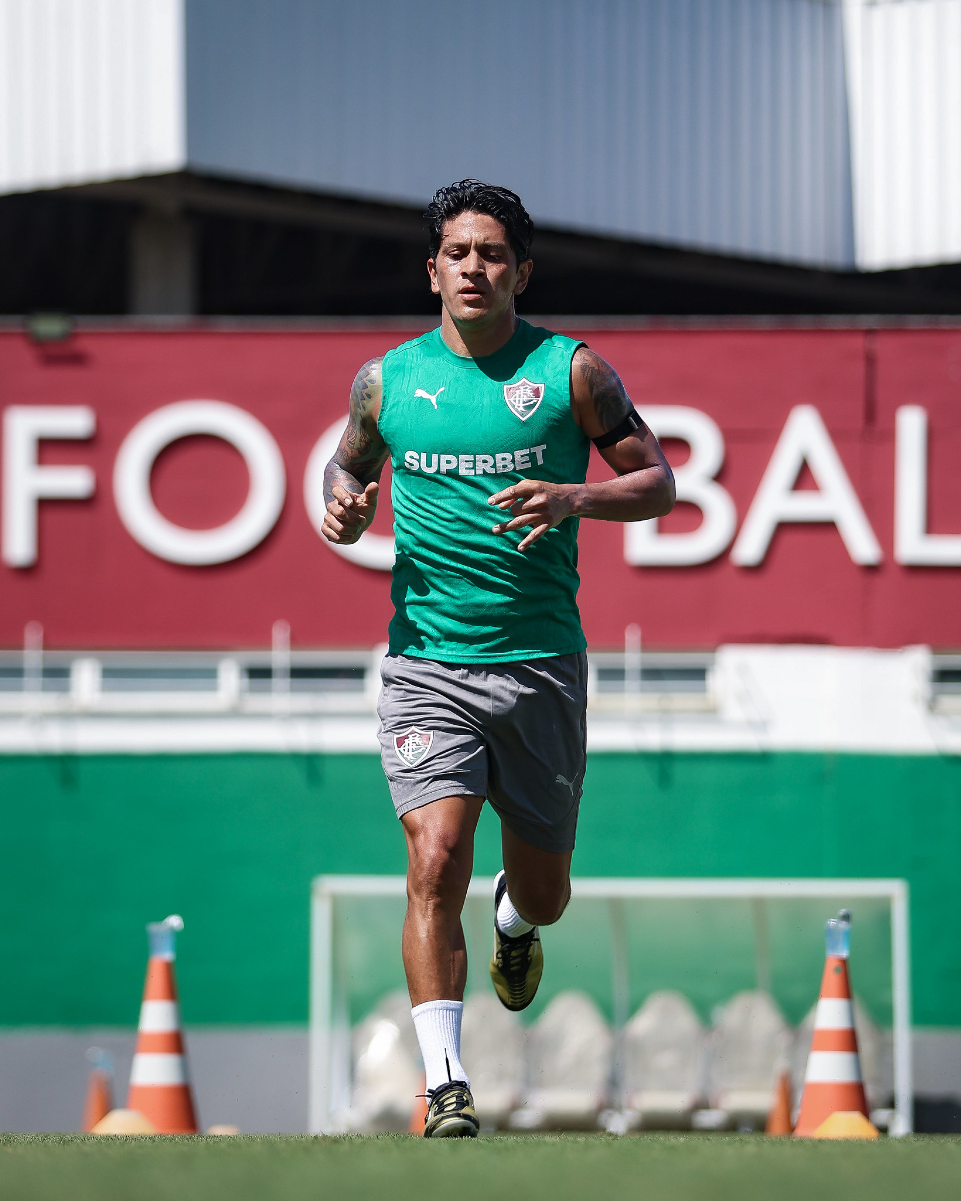 Germán Cano em treino do Fluminense