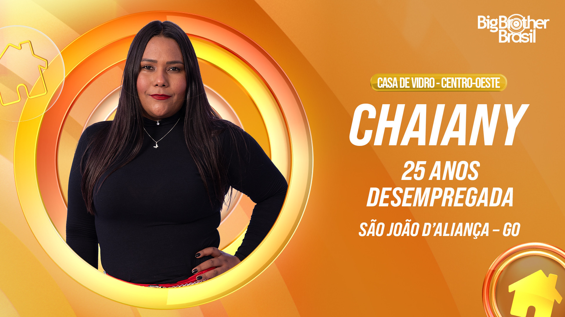 Chaiany, participante da casa de vidro Centro-Oeste - Divulgação / Globo