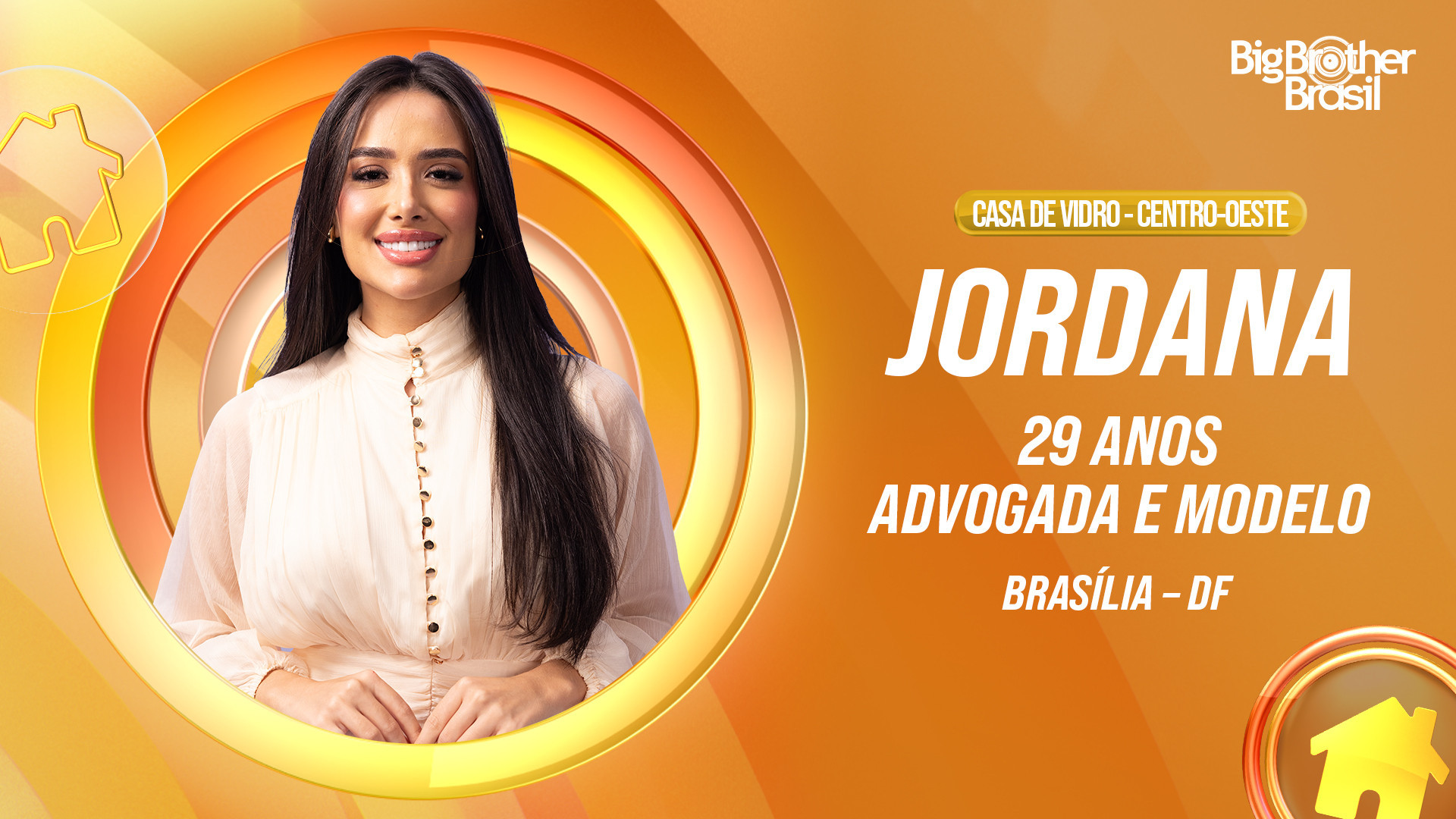 Jordana, participante da casa de vidro Centro-Oeste - Divulgação / Globo