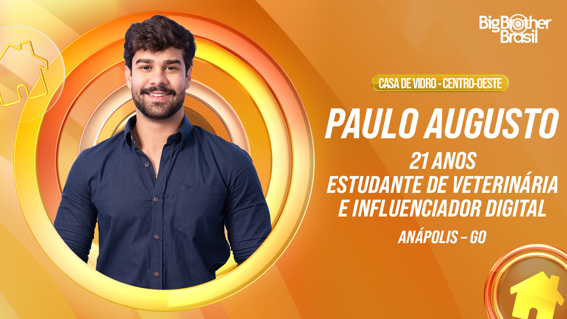 Paulo Augusto, participante da casa de vidro Centro-Oeste - Divulgação / Globo