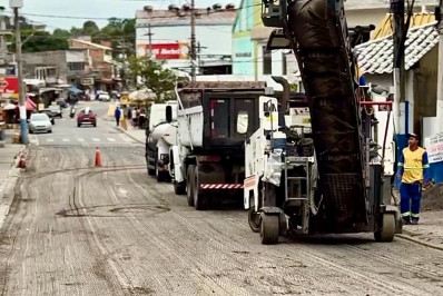 Estrada Aníbal da Motta recebe serviços de fresagem e ganhará novo asfalto no Parque São José