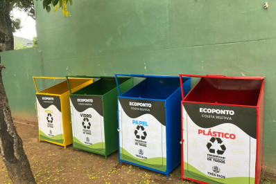 Prefeitura instala ecopontos de coleta seletiva em Três Rios 