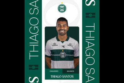 Coritiba anuncia contratação de Thiago Santos, ex-Fluminense