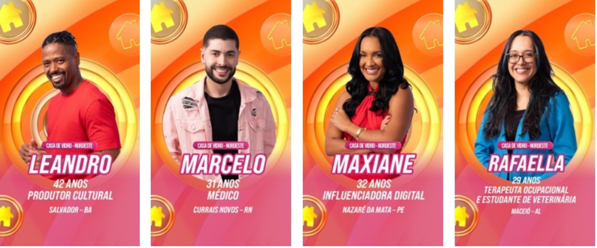 Integrantes da Casa de Vidro da Região Nordeste - Divulgação / TV Globo