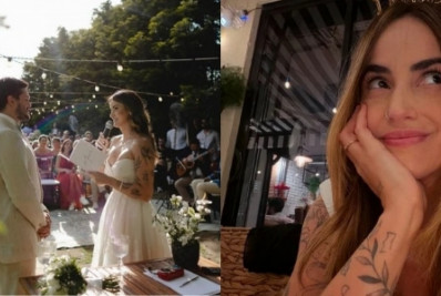 Mari Palma publica fotos do casamento com Oscar Campbell