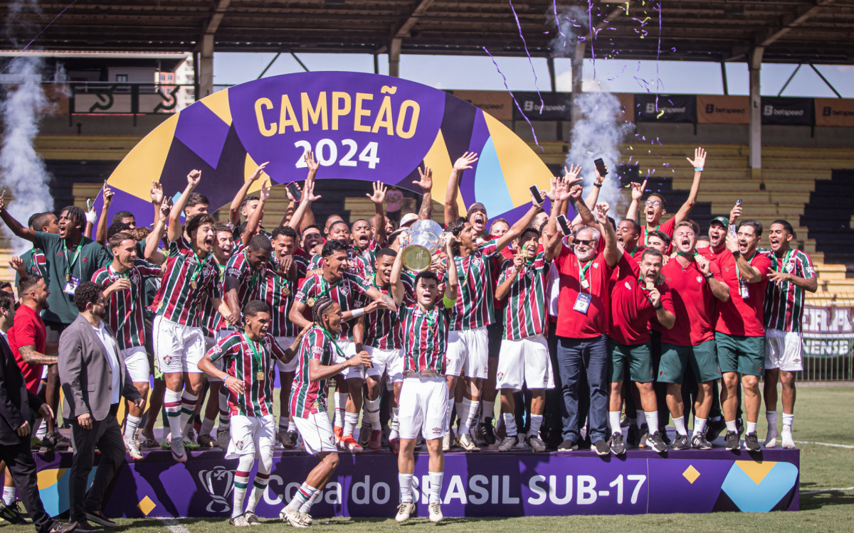 A Esquadrilha 07 do Fluminense conquistou a Copa do Brasil Sub-17 em 2024 - Leonardo Brasil / Fluminense FC