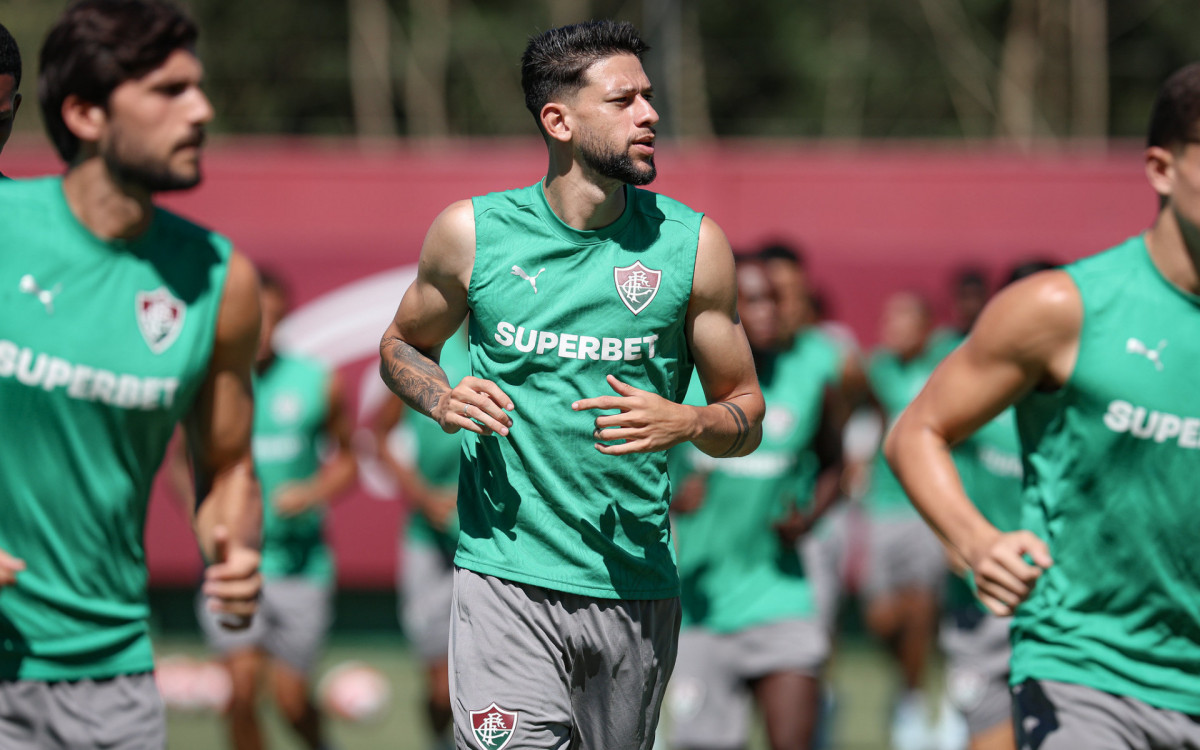 Jemmes em treino do Fluminense no CT Carlos Castilho