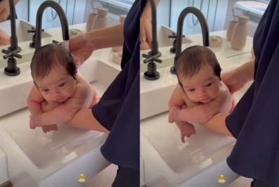 Nattan mostra banho da filha na pia do banheiro