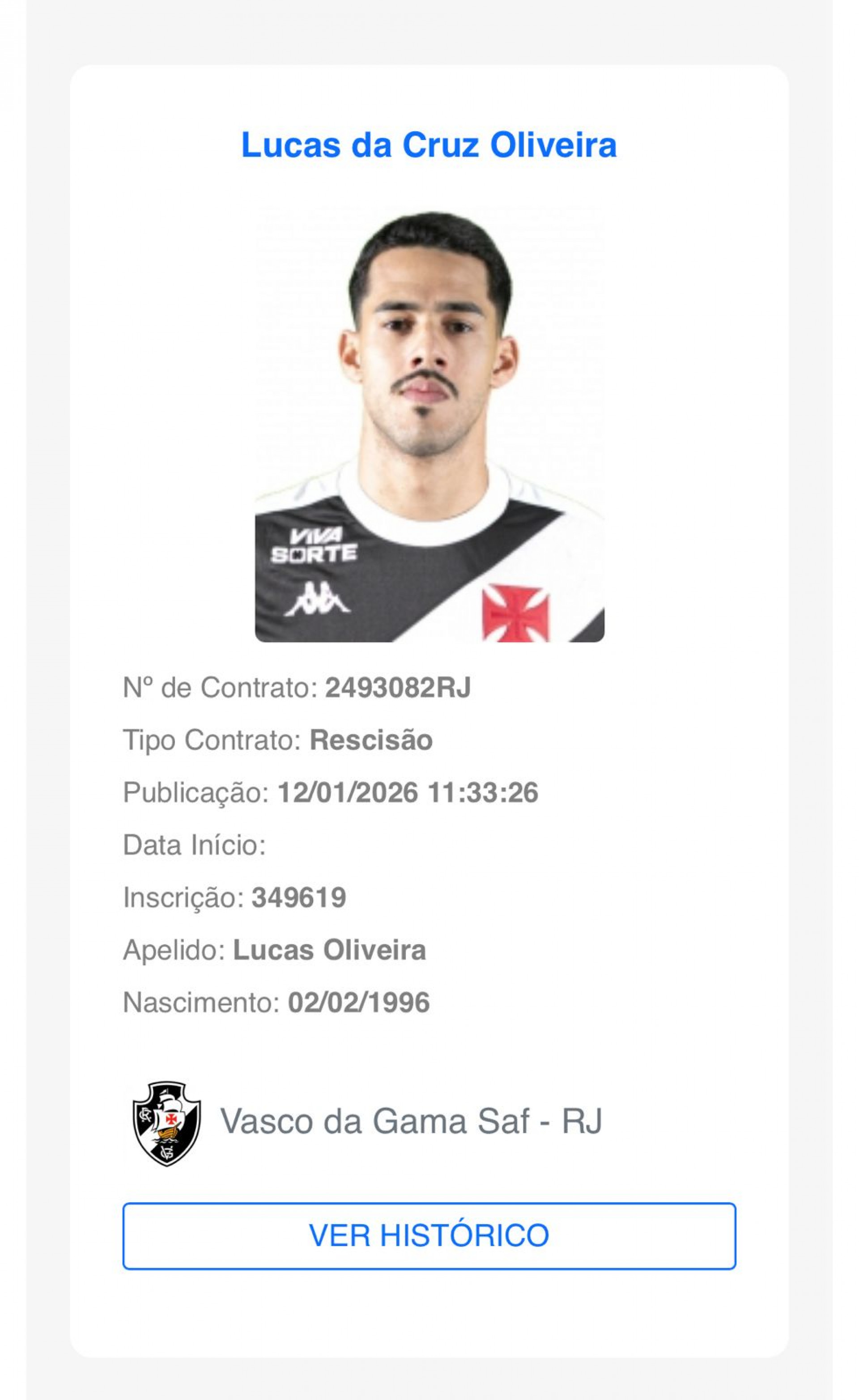 Rescis&atilde;o de Lucas Oliveira no BID - Reprodu&ccedil;&atilde;o/CBF
