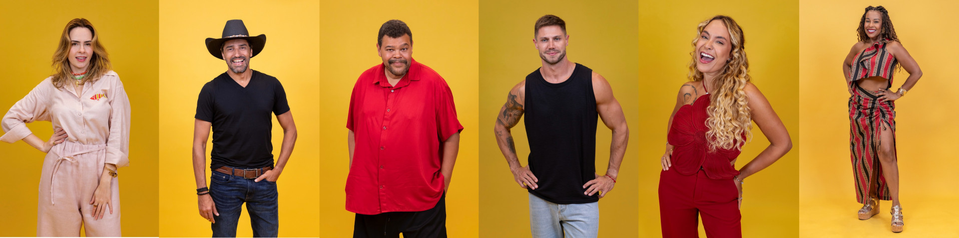 Ana Paula, Alberto, Babu, Jonas, Sarah e Sol foram o grupo de veteranos - Divulgação/Globo