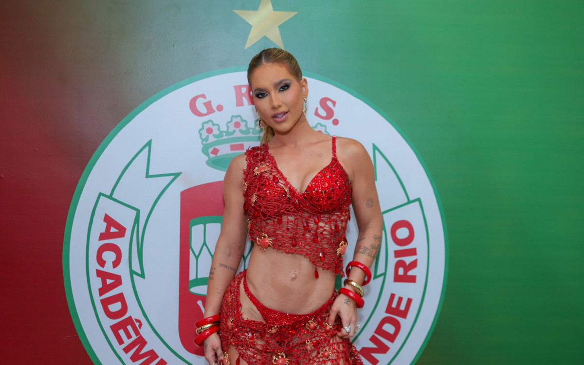 Virginia Fonseca compareceu ao ensaio na quadra da Grande Rio  - Thiago Mattos/Brazil News