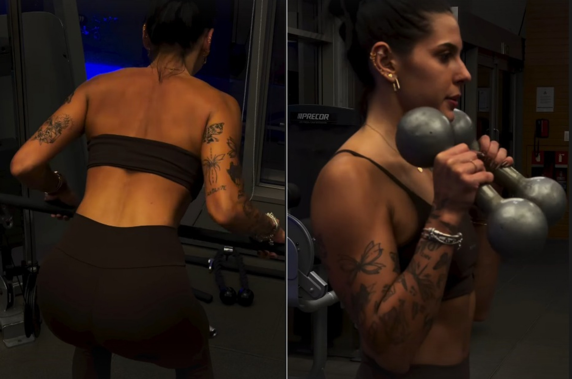 Ana Castela fazendo musculação - Reprodução / Instagram