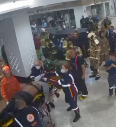 Vídeo registra resgate de segurança que tentou salvar colegas no incêndio do Shopping Tijuca